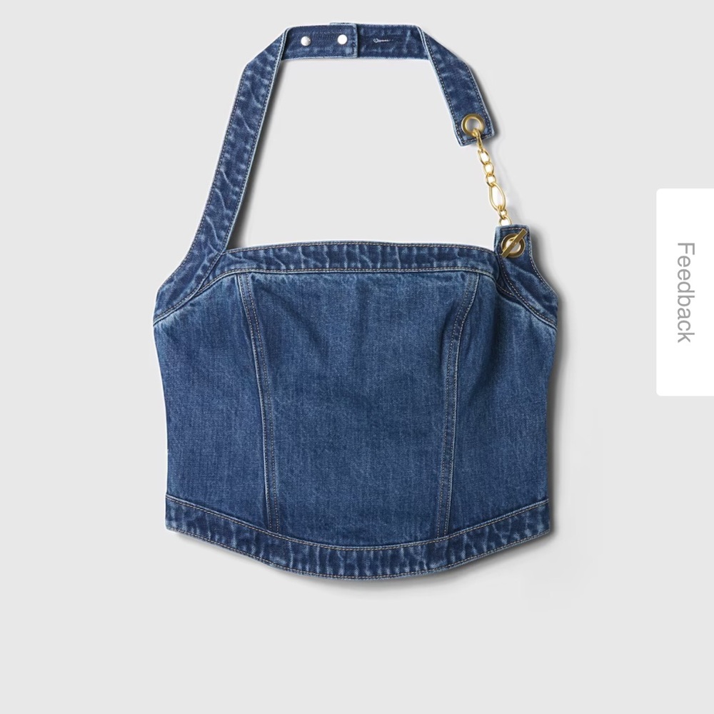 Gap x cult Gaia cropped denim bustier